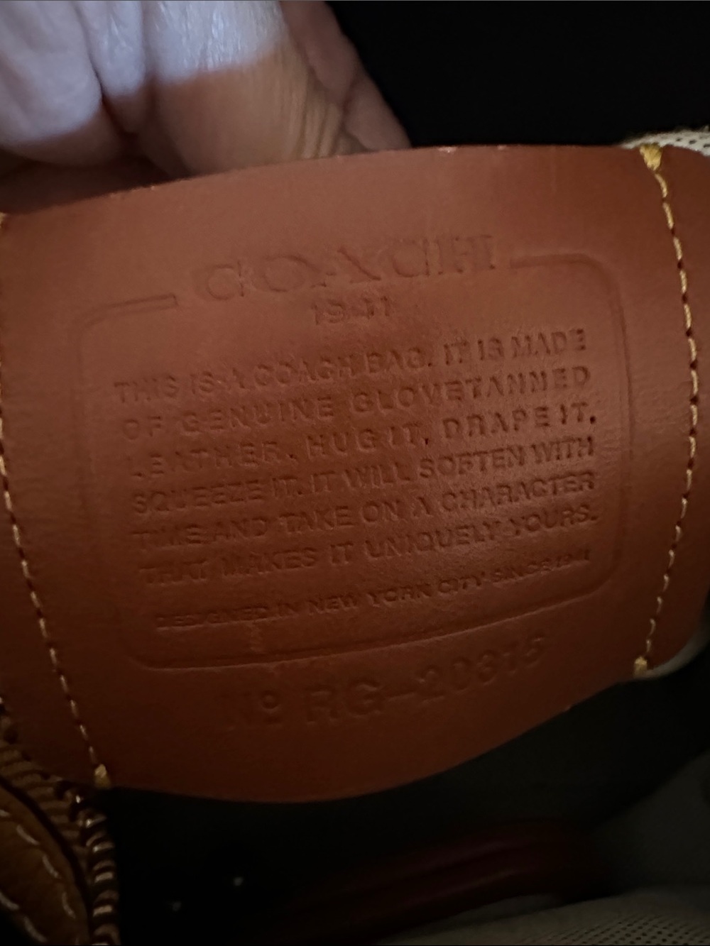 Coach Pebbled Leather Tote in mustard yellow - Picture 7 of 11